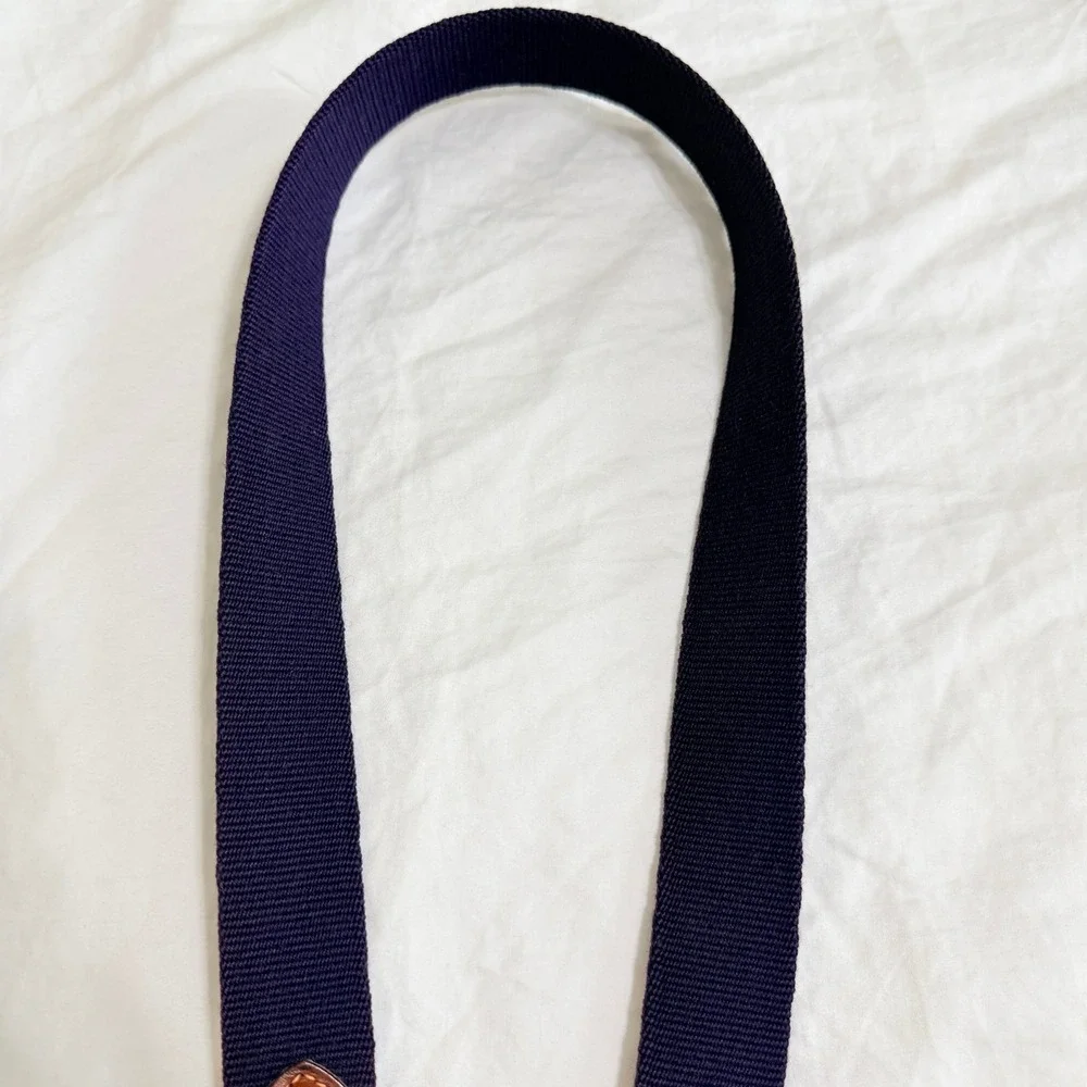 Trafalgar Womens Canvas Leather Belt Brass Buckle Dark‎ Purple Size 34